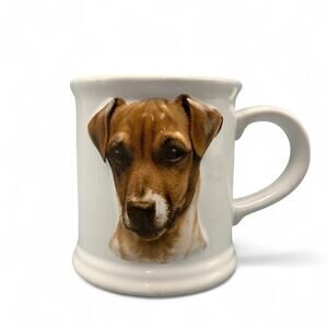 XPRES Jack Russell Dog Mug Ceramic 3D Barbara Augello Realistic White Terrier 99